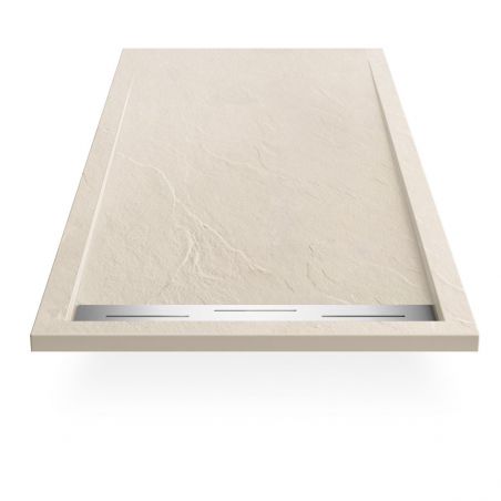 Cadita de dus, compozit mineral, dimensiuni 90-100x120-160 cm, inaltime 2.8 cm, decupabila, Crem, Gonzalo