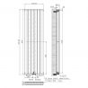 Calorifer vertical EGO - Kalifa, radiator din otel, Alb sau Antracit, dimensiuni la alegere