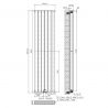 Calorifer vertical EGO - Kalifa, radiator din otel, Alb sau Antracit, dimensiuni la alegere