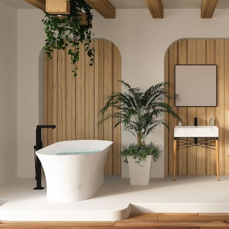 Cada de baie Maluma, freestanding, 184x87 cm, alb lucios, Royalty Line by Ego