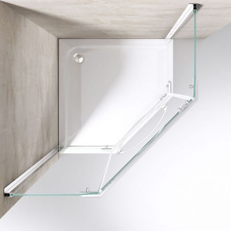 Cabina EGO-08, 90x90cm sau 100x100cm, sticla ESG 8mm transparenta, usa Batanta