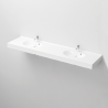 Lavoar dublu Olivia, compozit mineral, montaj suspendat sau pe blat, 200x51 cm Lavoar dublu Olivia, compozit mineral, montaj suspendat sau pe blat, 200x51 cm