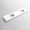 Lavoar dublu Olivia, compozit mineral, montaj suspendat sau pe blat, 200x51 cm Lavoar dublu Olivia, compozit mineral, montaj suspendat sau pe blat, 200x51 cm