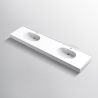 Lavoar dublu Olivia, compozit mineral, montaj suspendat sau pe blat, 200x51 cm Lavoar dublu Olivia, compozit mineral, montaj suspendat sau pe blat, 200x51 cm