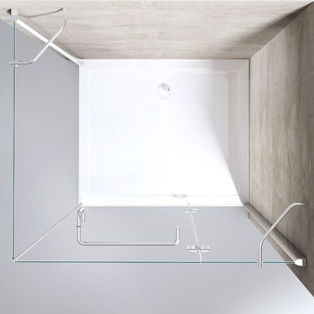 Cabina EGO-04, perete fix si usa batanta,sticla securizata 8mm, dimensiuni la alegere