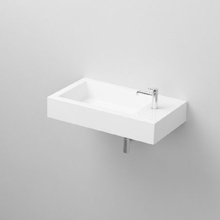 Lavoar Zita, compozit mineral, montaj suspendat sau pe blat, gaura de baterie pe dreapta 62x35 cm