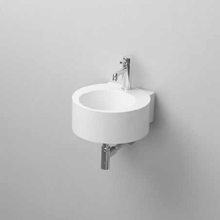 Lavoar Mora, compozit mineral, montaj pe blat sau suspendat, o gaura de baterie, diametru 29 cm