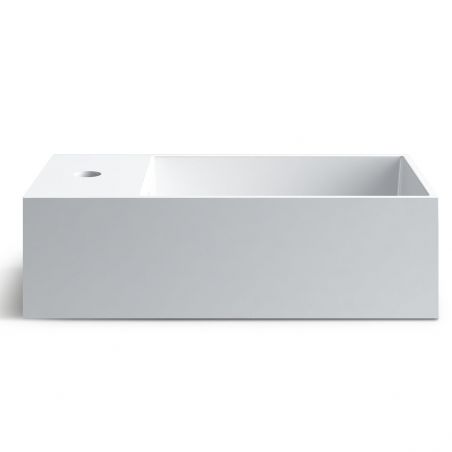 Lavoar Anabel, compozit mineral, montaj suspendat sau pe blat, gaura de baterie pe stanga, 48x24 cm