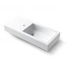 Lavoar Lola, compozit mineral, montaj suspendat sau pe blat, gaura de baterie pe stanga, 82x35 cm
