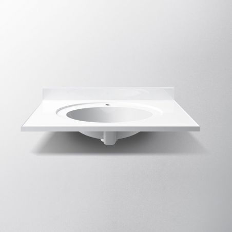Lavoar Kira, compozit mineral, montaj semi-incastrat, o gaura de baterie, 78x56 cm