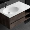 Lavoar Dora, compozit mineral, montaj semi-incastrat, gaura de baterie pe stanga, 90x55 cm Lavoar Dora, compozit mineral, montaj semi-incastrat, gaura de baterie pe stanga, 90x55 cm