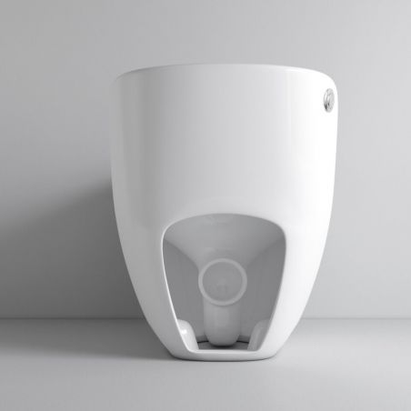 Vas WC Santa Rimless, 69x46 cm, rezervor incorporat, Alb, montaj podea, capac cu soft-close inclus, Royalty Line by Ego