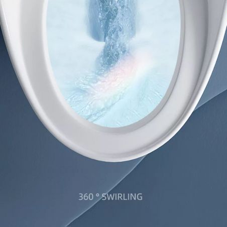 Vas WC Santa Rimless, 69x46 cm, rezervor incorporat, Alb, montaj podea, capac cu soft-close inclus, Royalty Line by Ego