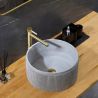 Lavoar Milena,compozit mineral, Gri concrete, montaj pe blat, diametru 40 cm, Royalty Line by Ego