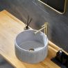 Lavoar Milena,compozit mineral, Gri concrete, montaj pe blat, diametru 40 cm, Royalty Line by Ego