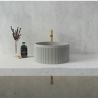 Lavoar Milena,compozit mineral, Gri concrete, montaj pe blat, diametru 40 cm, Royalty Line by Ego