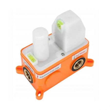 Sistem de dus incastrat Hyper, auriu , cap dus 25x25 cm, tratament Anti-Calcar