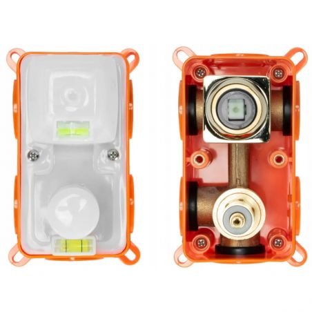 Sistem de dus incastrat Hyper, auriu , cap dus 25x25 cm, tratament Anti-Calcar