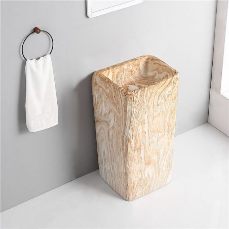 Lavoar stativ Rimini, 40x40x85 cm, montaj pe podea, ceramica sanitara