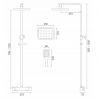 Sistem de dus cu termostat Tom, Auriu, montaj pe perete, cap dus Ultra Slim 25x17 cm, tratament Anti-Calcar Sistem de dus cu termostat Tom, Auriu, montaj pe perete, cap dus Ultra Slim 25x17 cm, tratament Anti-Calcar