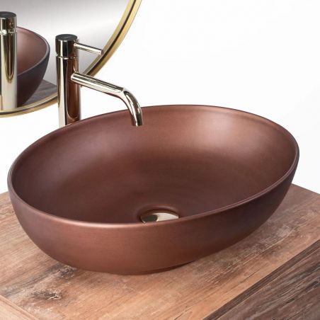 Lavoar REA Villa Cooper, 51.5x39.5 cm, montaj pe blat, ceramica sanitara