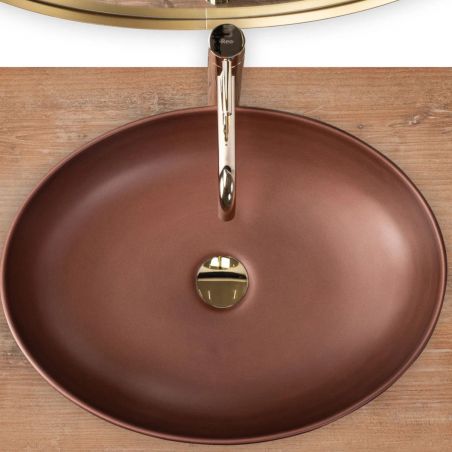 Lavoar REA Villa Cooper, 51.5x39.5 cm, montaj pe blat, ceramica sanitara