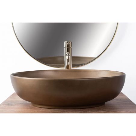 Lavoar REA Villa Old Gold, 51.5x39.5 cm, montaj pe blat, ceramica sanitara