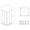 Cabina EGO-26, Usi Pliabile, sticla securizata 6mm, Transparenta, Dimensiuni la alegere Cabina EGO-26, Usi Pliabile, sticla securizata 6mm, Transparenta, Dimensiuni la alegere