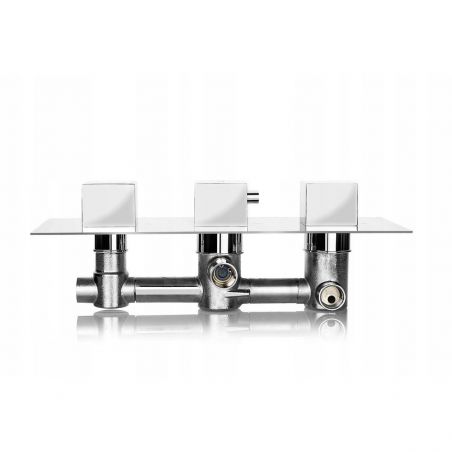 Sistem dus EGO Z1, montaj din tavan, baterie incastrata cu  termostat, dus tip ploaie 30x30 cm