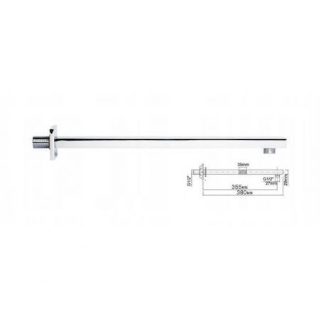 Sistem dus EGO Z3, montaj din perete,  baterie incastrata cu termostat, dus tip ploaie 25x25 cm