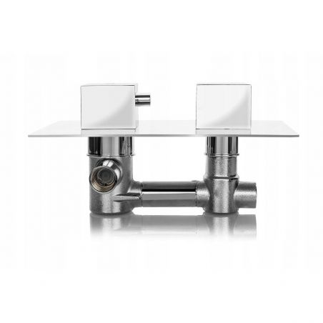 Sistem dus EGO Z3, montaj din perete,  baterie incastrata cu termostat, dus tip ploaie 25x25 cm