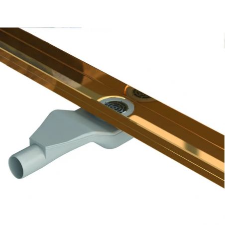 Rigola Dus, sifon Smart Pipe, Premium low Gold,  dimensiuni intre 60-90 cm, latime 7,6 cm, otel inoxidabil