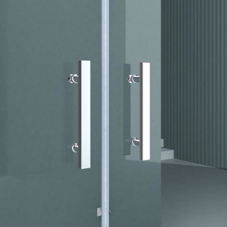 Cabina 40, 3 laturi, usi Batante deschidere 180 grade, sticla 8 mm, Dimensiuni 80-90x120