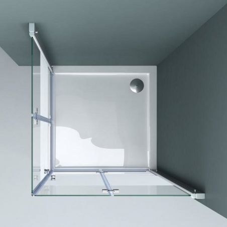Cabina EGO-26, Usi Pliabile, sticla securizata 6mm, Sablata Partial, Dimensiuni la alegere