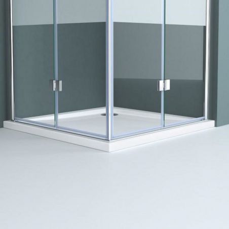Cabina EGO-26, Usi Pliabile, sticla securizata 6mm, Sablata Partial, Dimensiuni la alegere