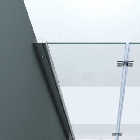 Cabina EGO-26, Usi Pliabile, sticla securizata 6mm, Sablata Partial, Dimensiuni la alegere
