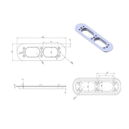 Cadita de dus, compozit mineral, dimensiune 90-100 x 120-160 cm, inaltime 2.8 cm, decupabila, Alb, Gonzalo