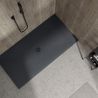 Cadita de dus, compozit mineral, 120x80 cm, inaltime 2.5 cm, Antracit, decupabila, Alvaro