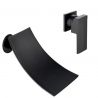 Baterie lavoar Sliper, Negru Mat, montaj incastrat in perete