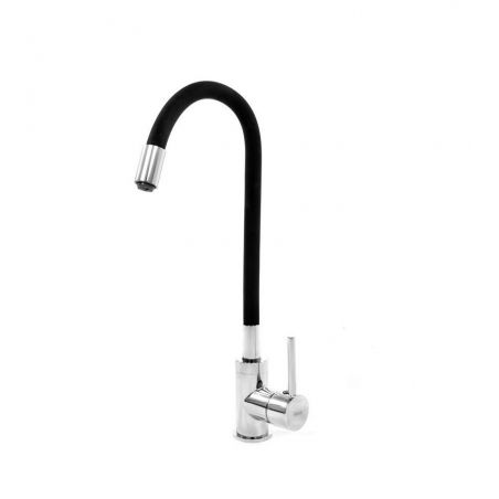 Baterie bucatarie CLEVER BLACK, design modern, furtun flexibil de inalta calitate, aerator