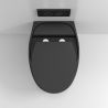 Vas WC Jennifer Rimless, Negru Mat, Power Colour, montaj suspendat, capac cu soft-close