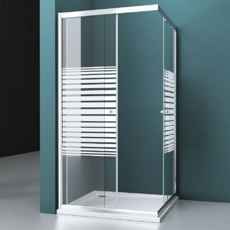 Cabina EGO-16, 2 usi Culisante, Sablata partial, dimensiuni la alegere