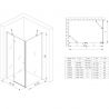 Cabina EGO-05, perete fix si usa Batanta, sticla securizata 6 mm, Transparenta, Dimensiuni la alegere Cabina EGO-05, perete fix si usa Batanta, sticla securizata 6 mm, Transparenta, Dimensiuni la alegere