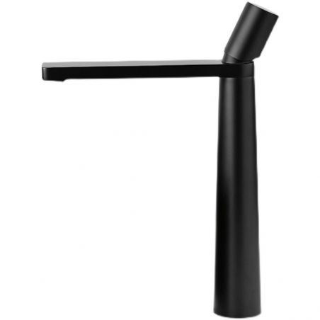 Baterie lavoar Pilar, Negru Mat, Inaltime 31.5 cm, montaj pe blat