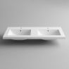 Lavoar dublu Zeta, compozit mineral, montaj semi-incastrat, cu 2 gauri de baterie, 120x50 cm Lavoar dublu Zeta, compozit mineral, montaj semi-incastrat, cu 2 gauri de baterie, 120x50 cm