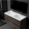 Lavoar dublu Zeta, compozit mineral, montaj semi-incastrat, cu 2 gauri de baterie, 120x50 cm Lavoar dublu Zeta, compozit mineral, montaj semi-incastrat, cu 2 gauri de baterie, 120x50 cm