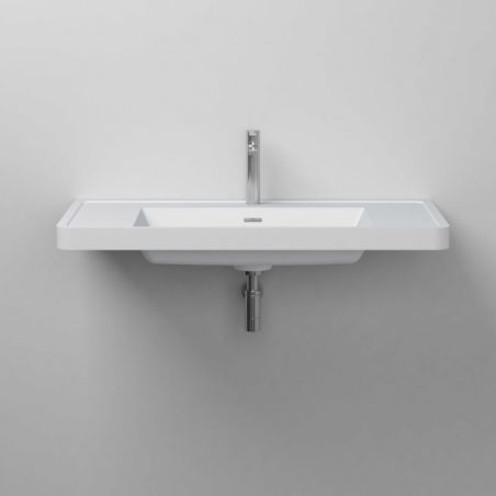 Lavoar Zara, compozit mineral, montaj suspendat sau semi-incastrat, cu gaura de baterie, 90x48 cm