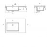 Lavoar Zina, compozit mineral, montaj semi-incastrat, cu cuva pe stanga, 90x47 cm Lavoar Zina, compozit mineral, montaj semi-incastrat, cu cuva pe stanga, 90x47 cm