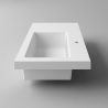 Lavoar Zina, compozit mineral, montaj semi-incastrat, cu cuva pe dreapta, 90x47 cm Lavoar Zina, compozit mineral, montaj semi-incastrat, cu cuva pe dreapta, 90x47 cm