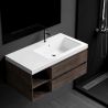 Lavoar Zina, compozit mineral, montaj semi-incastrat, cu cuva pe dreapta, 90x47 cm Lavoar Zina, compozit mineral, montaj semi-incastrat, cu cuva pe dreapta, 90x47 cm